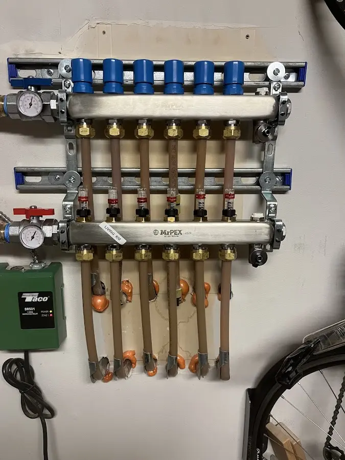 Plumber performing Leak Detection at a residential property in Barkhamsted